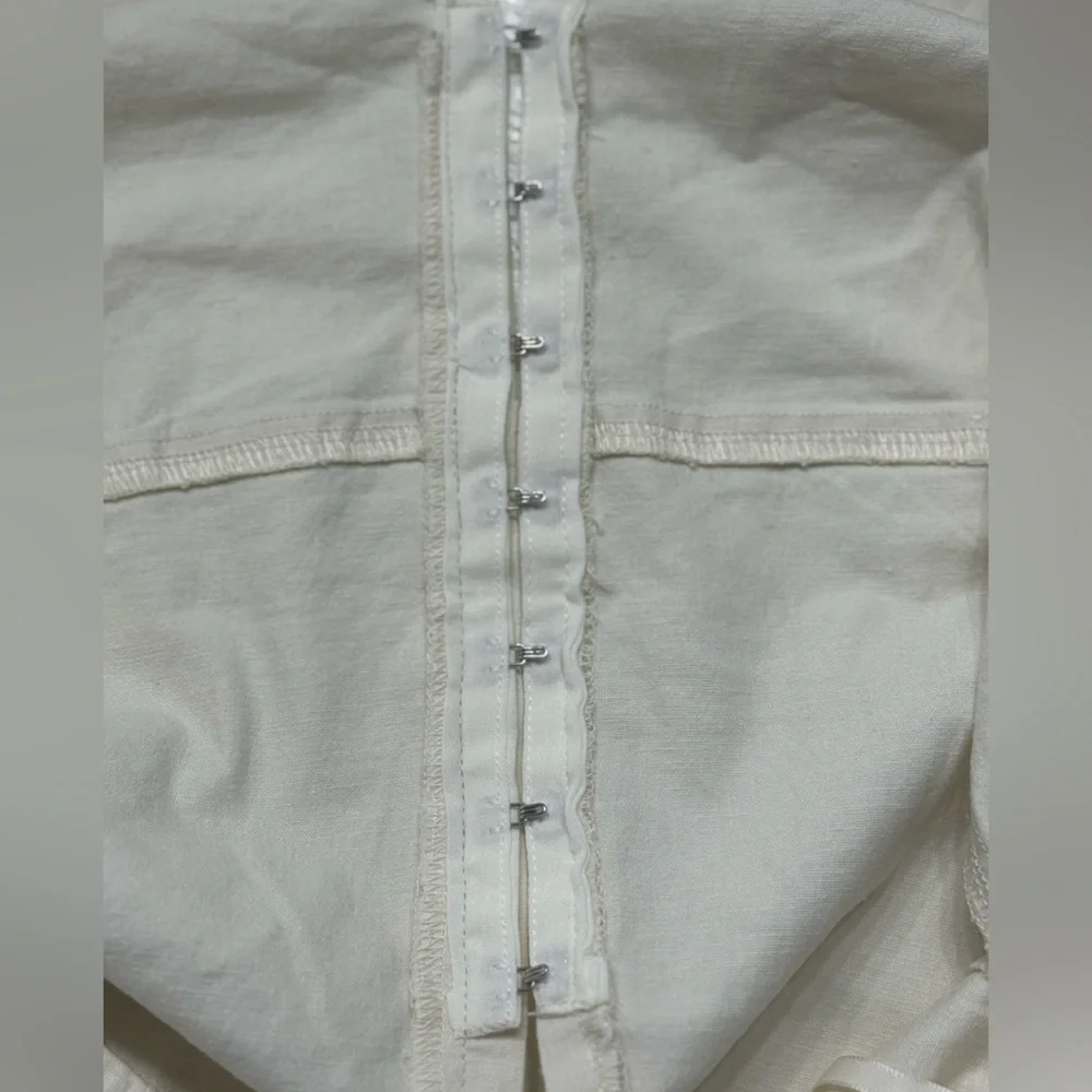 NWT Urban Outfitters Cream Sari Linen Vest - Picture 5 of 7